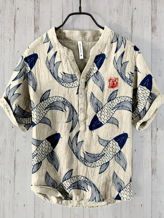 Aurel™ | Camicia Vintage Fish Art