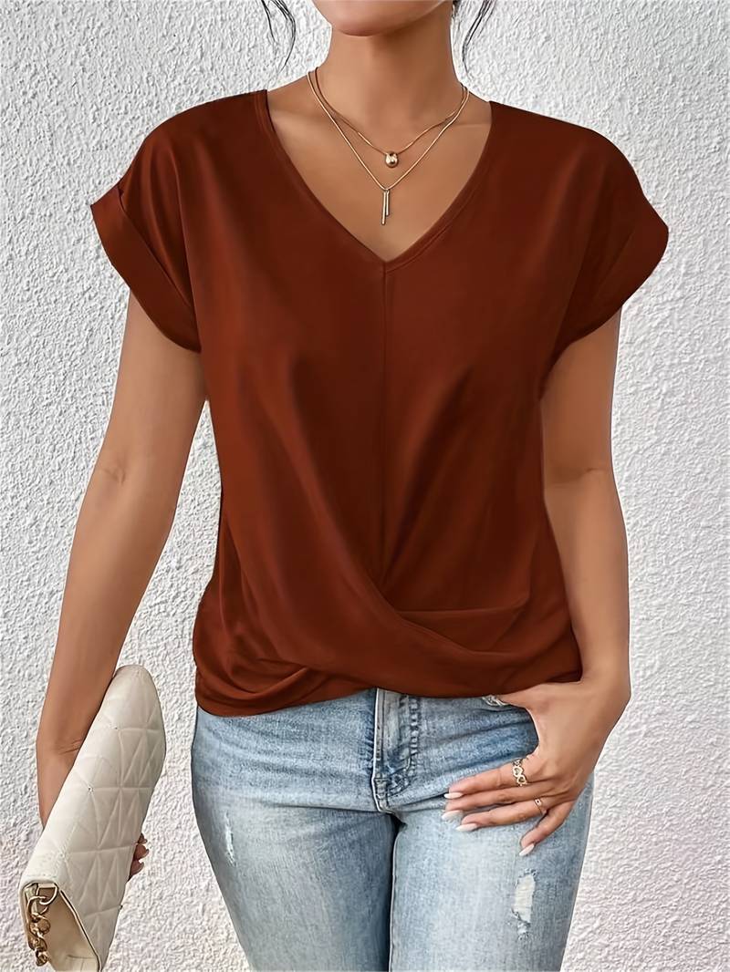 Fiona™ |  Elegante top a maniche corte