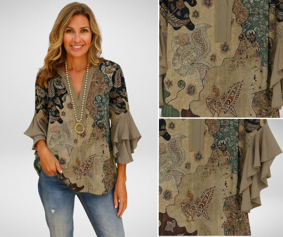 Cornelia – Blusa Elegante con Motivi